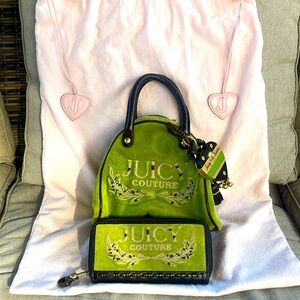 Juicy Couture Green Bowler bag, wallet and dust cover